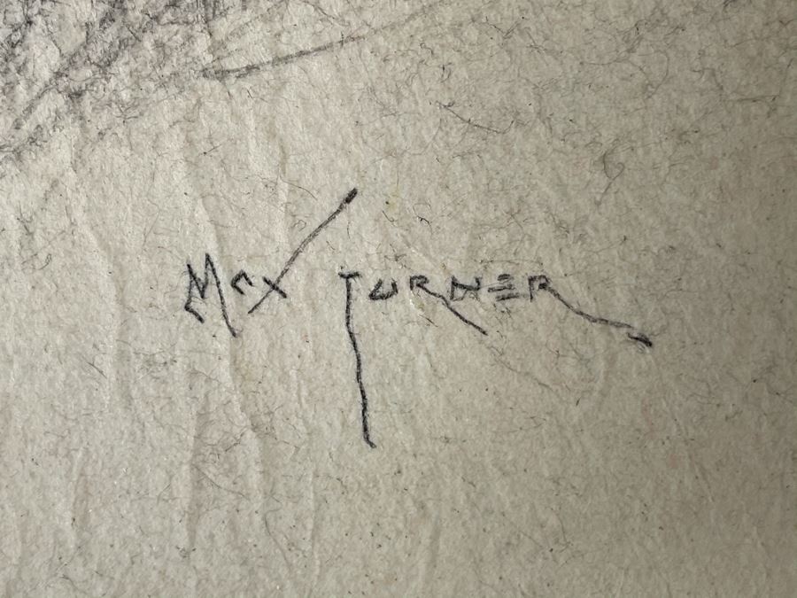Max Turner Signed Original Face Portrait Drawing On Paper 10 X 12 [Photo 10]