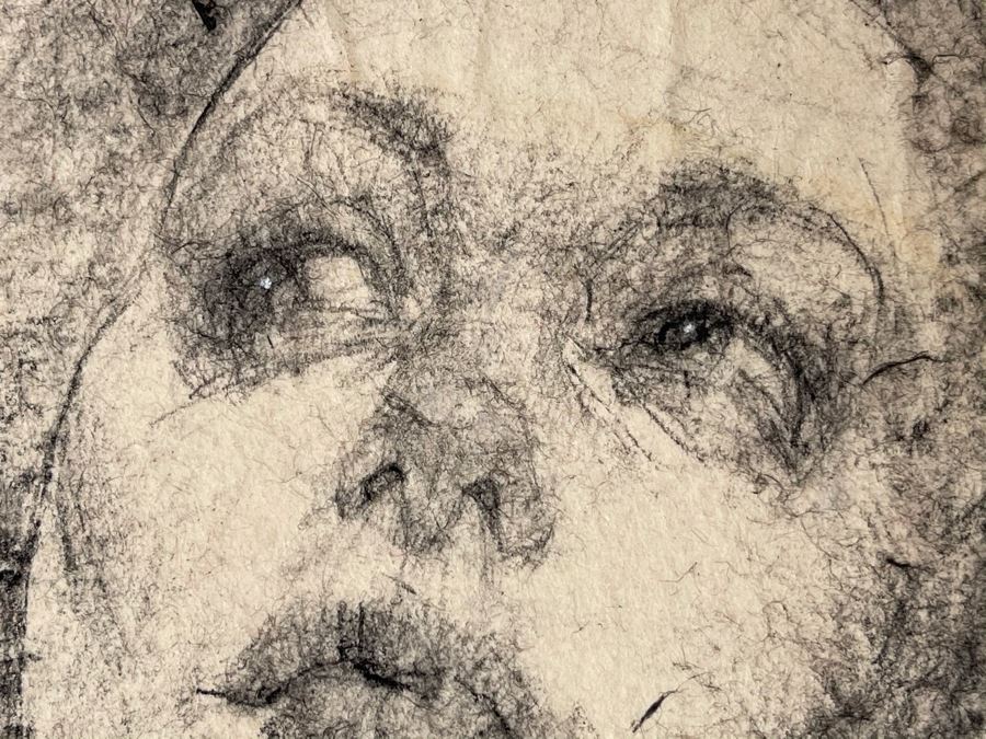 Max Turner Signed Original Face Portrait Drawing On Paper 10 X 12 [Photo 8]