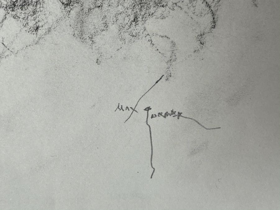 Max Turner Signed Original Face Portrait Drawing On Paper 11 X 12 [Photo 7]