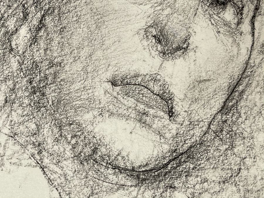 Max Turner Signed Original Face Portrait Drawing On Paper 11 X 12 [Photo 6]