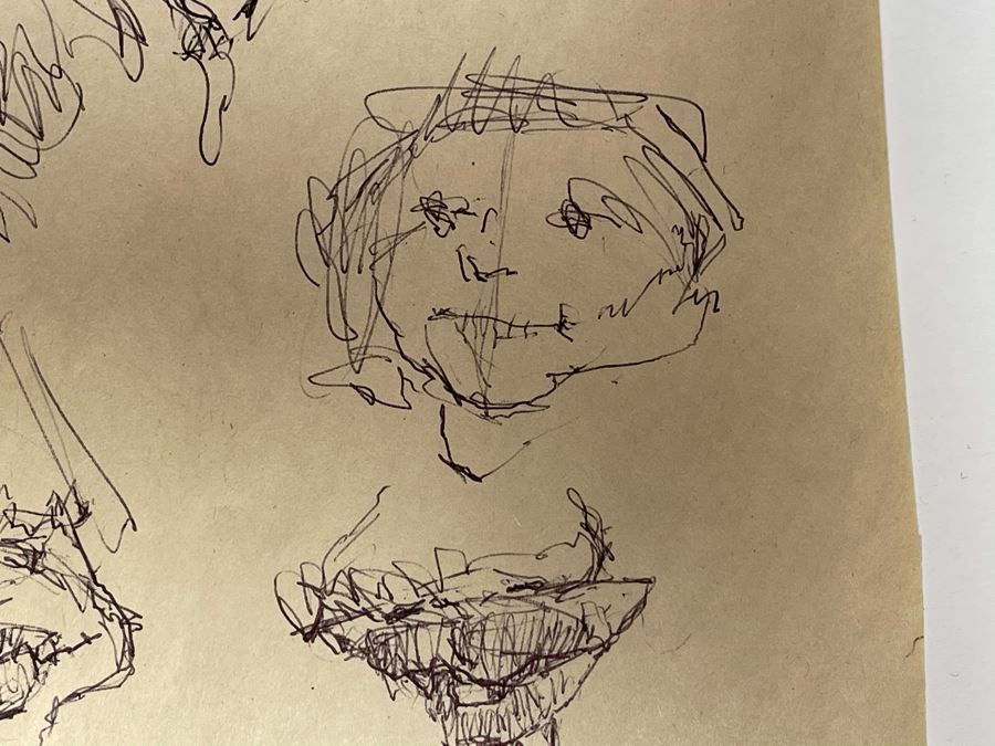 Max Turner Unsigned Original Caricatures Cartoons Drawings On Paper 11.5 X 17 [Photo 7]