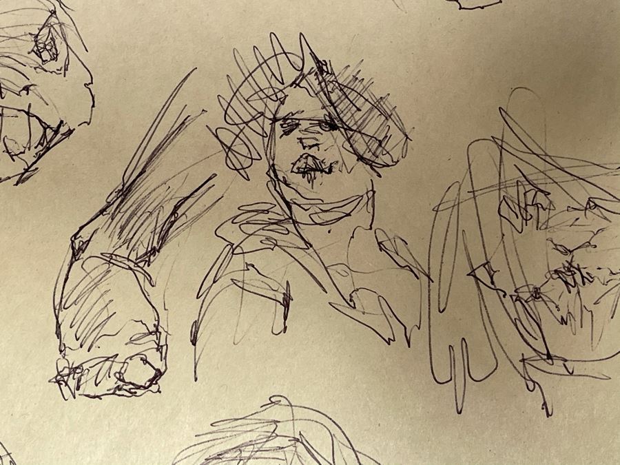 Max Turner Unsigned Original Caricatures Cartoons Drawings On Paper 11.5 X 17 [Photo 11]