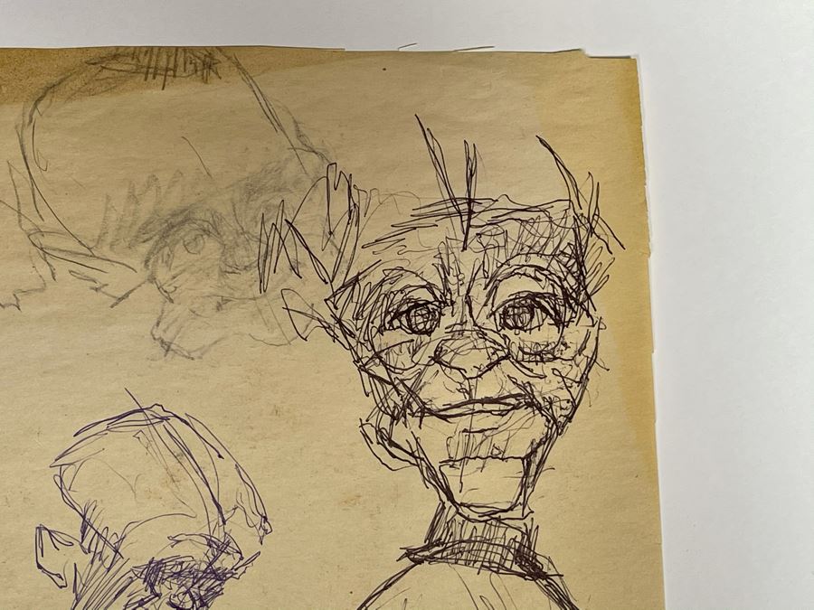 Max Turner Unsigned Original Caricatures Cartoons Drawings On Paper 11.5 X 16 [Photo 3]