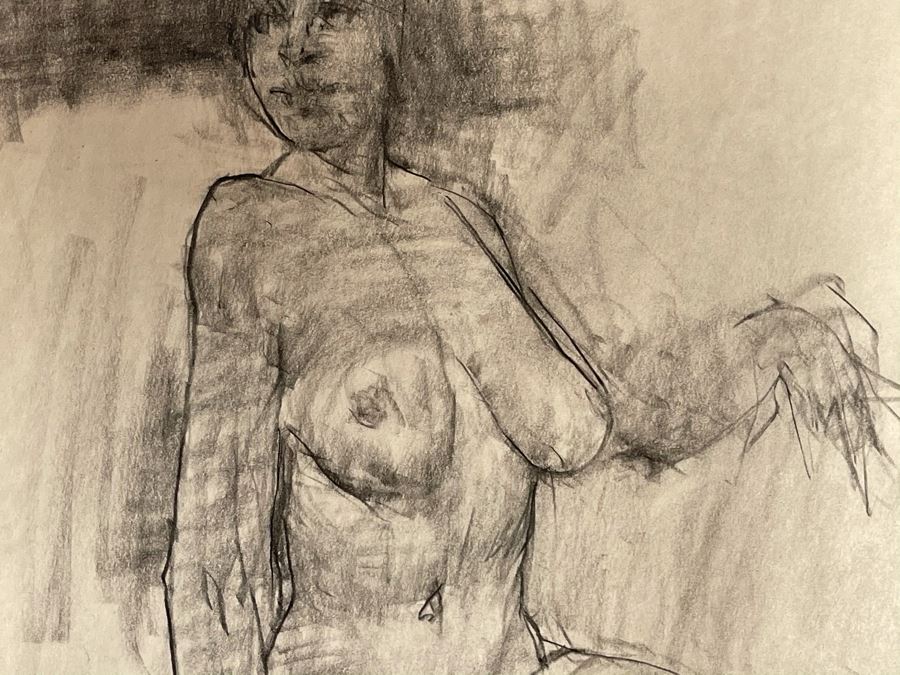 Max Turner Unsigned Original Nude Female Drawing On Paper 11.5 X 17 [Photo 5]