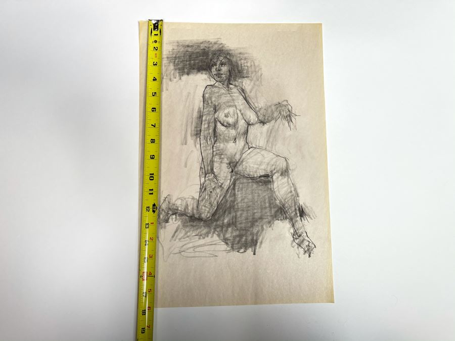 Max Turner Unsigned Original Nude Female Drawing On Paper 11.5 X 17 [Photo 9]