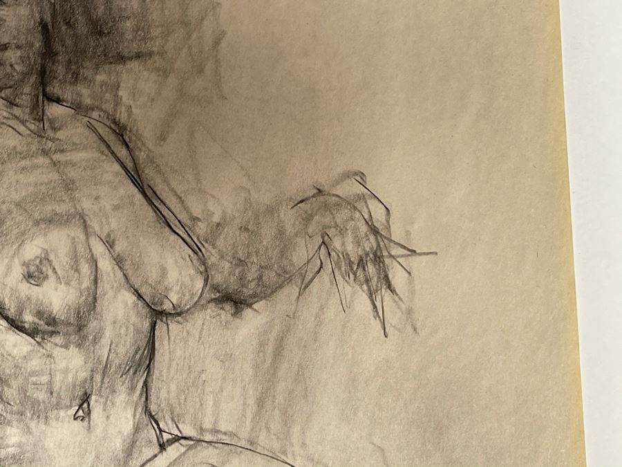 Max Turner Unsigned Original Nude Female Drawing On Paper 11.5 X 17 [Photo 6]