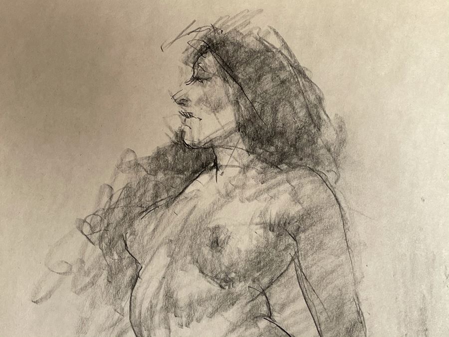 Max Turner Unsigned Original Nude Female Drawing On Paper 11.5 X 17 [Photo 6]