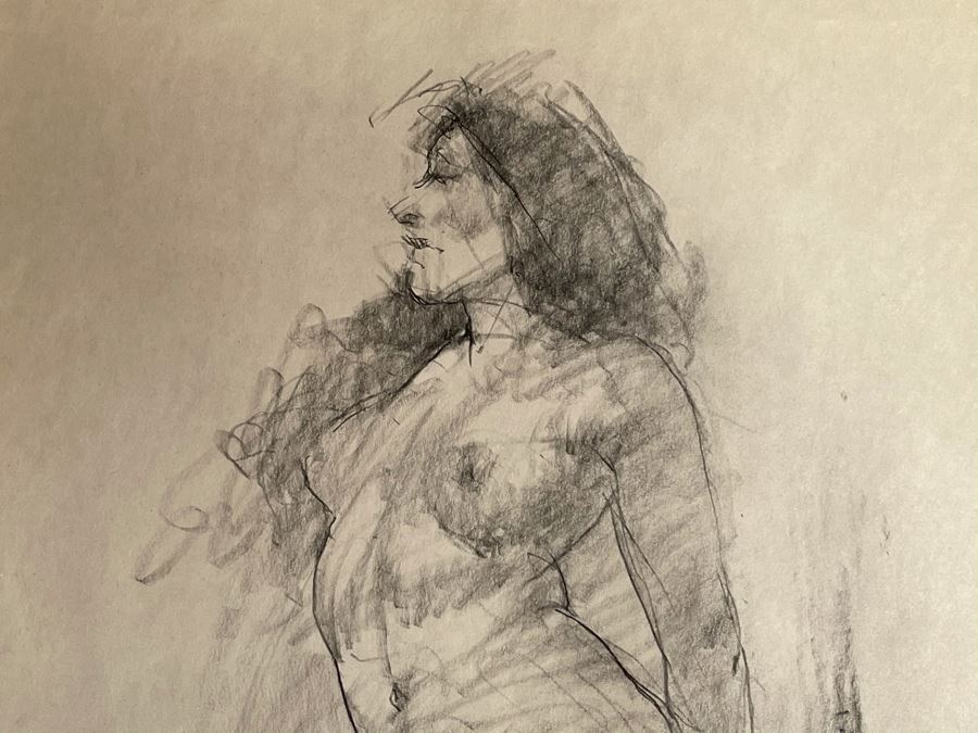 Max Turner Unsigned Original Nude Female Drawing On Paper 11.5 X 17 [Photo 5]