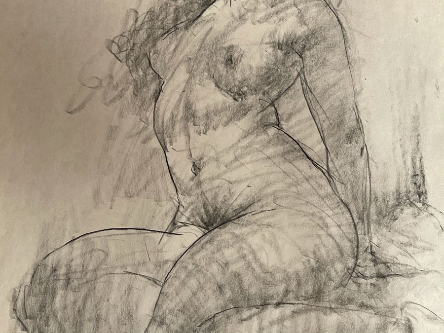 Max Turner Unsigned Original Nude Female Drawing On Paper 11.5 X 17 [Photo 7]