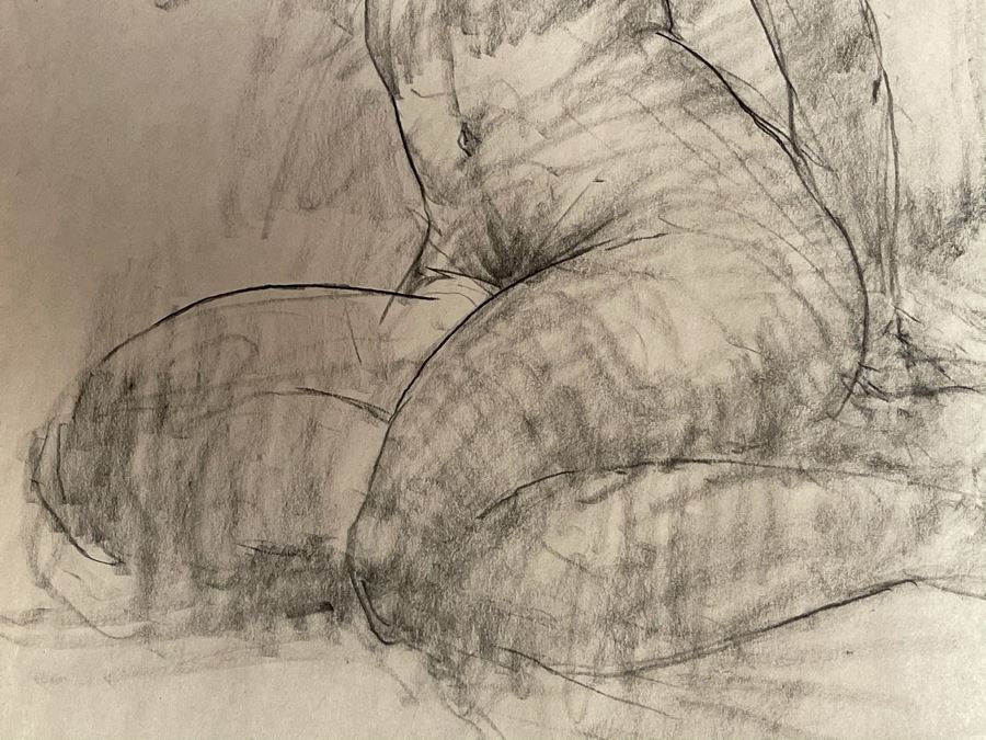 Max Turner Unsigned Original Nude Female Drawing On Paper 11.5 X 17 [Photo 8]