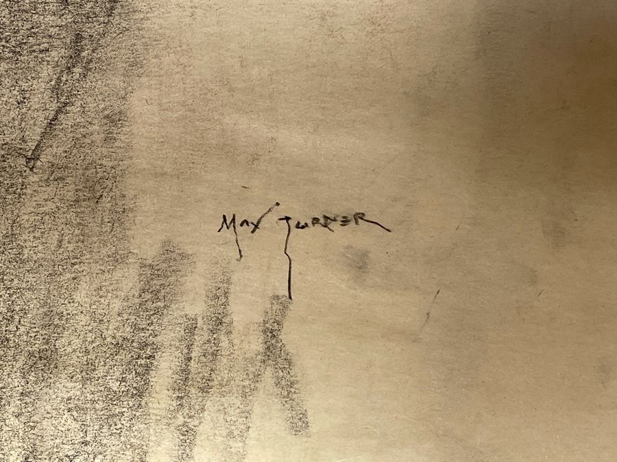 Max Turner Signed Original Nude Female Drawing On Paper 12 X 17 [Photo 8]