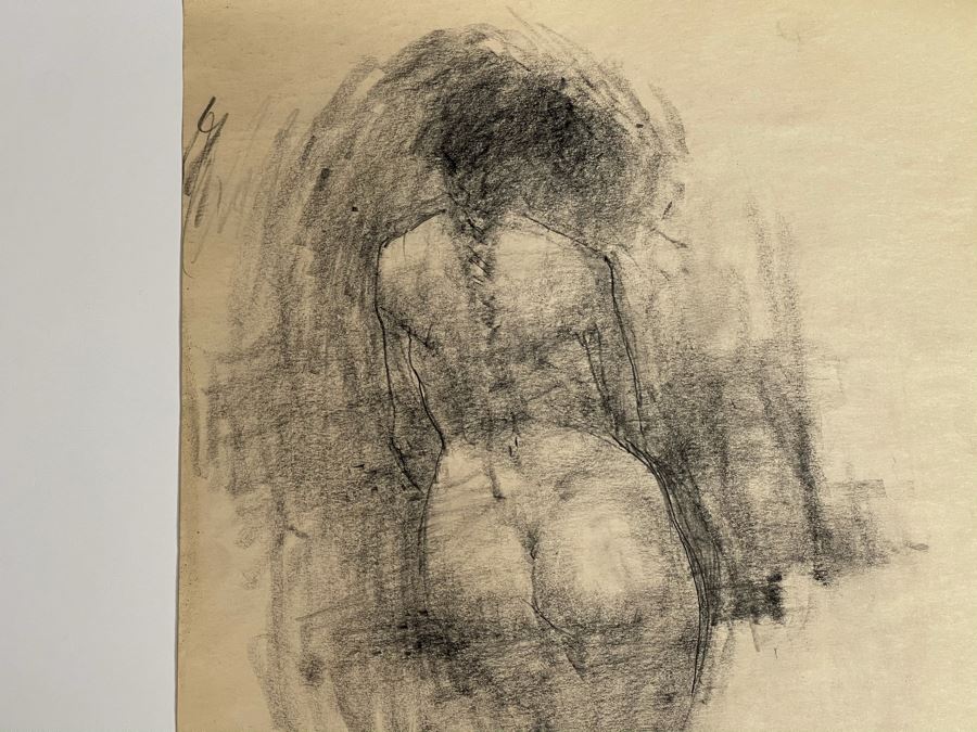 Max Turner Signed Original Nude Female Drawing On Paper 12 X 17 [Photo 4]