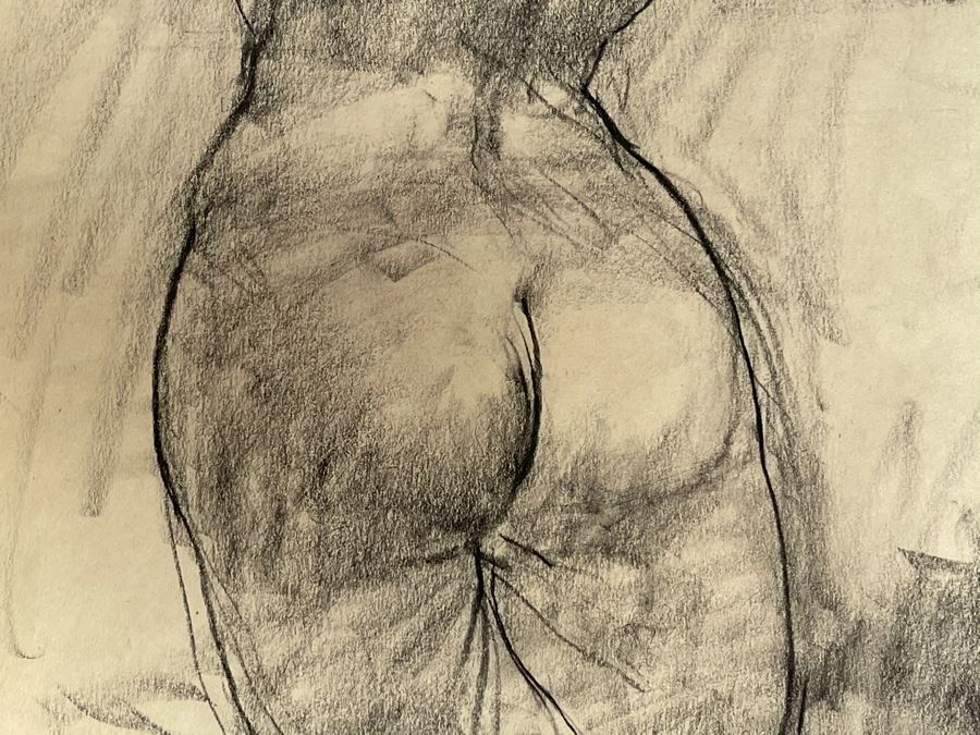 Max Turner Signed Original Nude Female Drawing On Paper Deanna 12 X 17 [Photo 9]