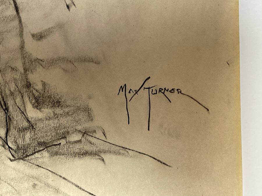 Max Turner Signed Original Nude Female Drawing On Paper Deanna 12 X 17 [Photo 7]