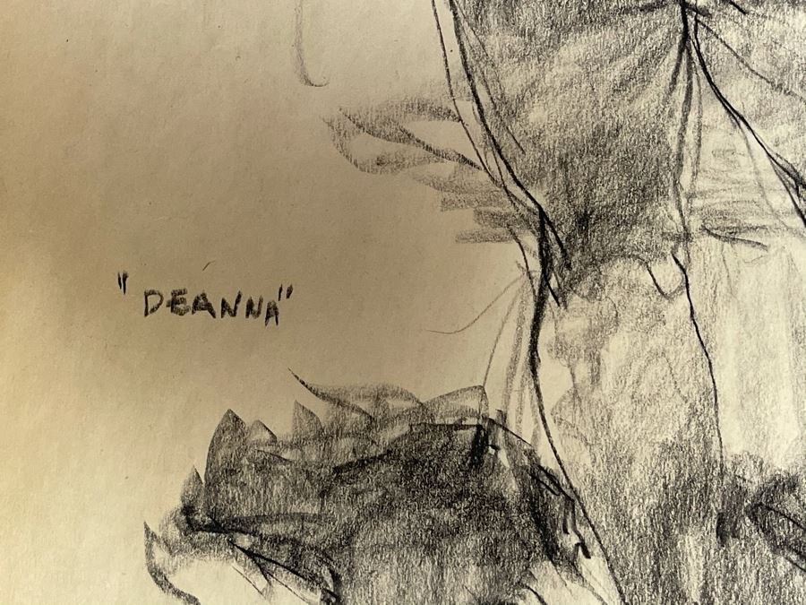 Max Turner Signed Original Nude Female Drawing On Paper Deanna 12 X 17 [Photo 8]