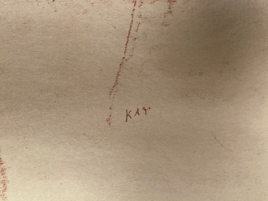 Max Turner Unsigned Original Face Portrait Drawing On Paper Kay 11 X 16 [Photo 7]