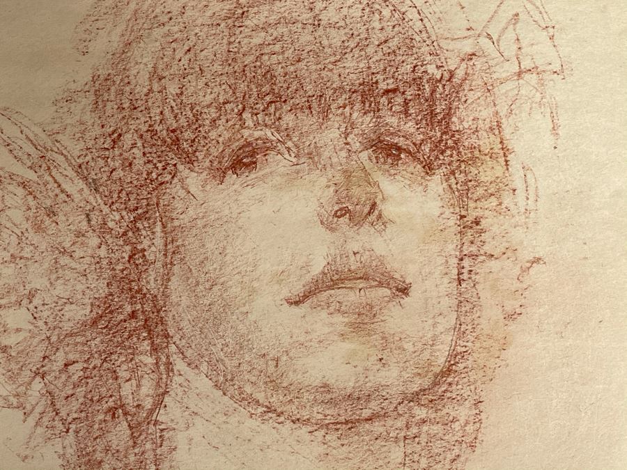 Max Turner Unsigned Original Face Portrait Drawing On Paper Kay 11 X 16 [Photo 5]
