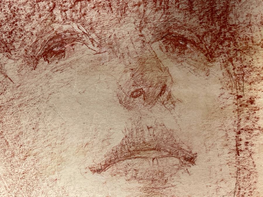 Max Turner Unsigned Original Face Portrait Drawing On Paper Kay 11 X 16 [Photo 8]