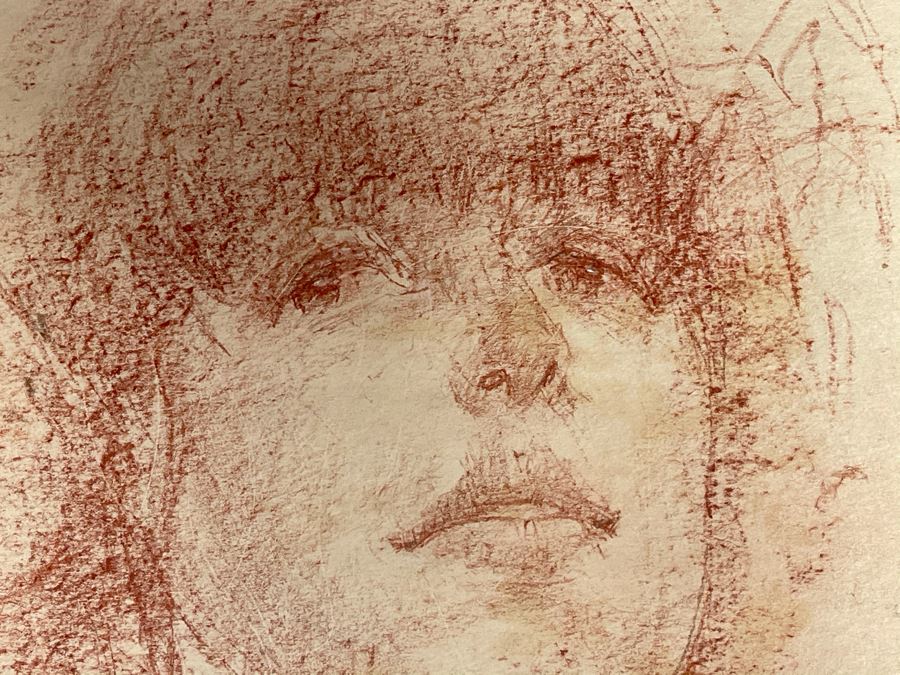 Max Turner Unsigned Original Face Portrait Drawing On Paper Kay 11 X 16 [Photo 6]