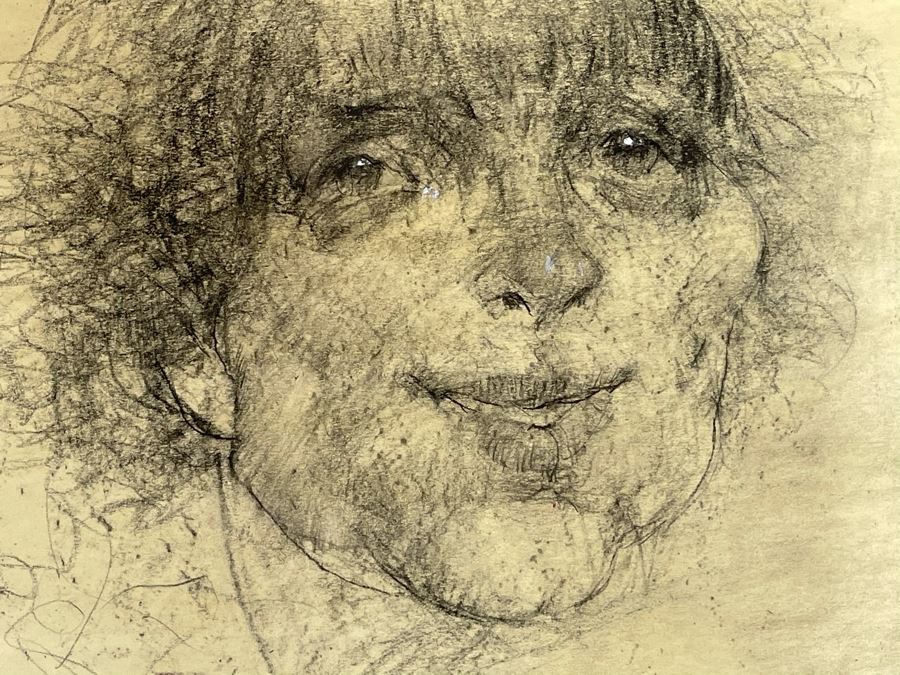 Max Turner Unsigned Original Face Portrait Drawing On Paper 12 X 15 [Photo 6]
