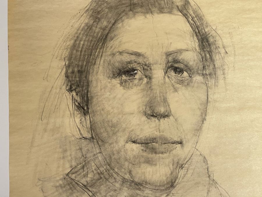 Max Turner Unsigned Original Face Portrait Drawing On Paper Boby 12 X 16 [Photo 5]