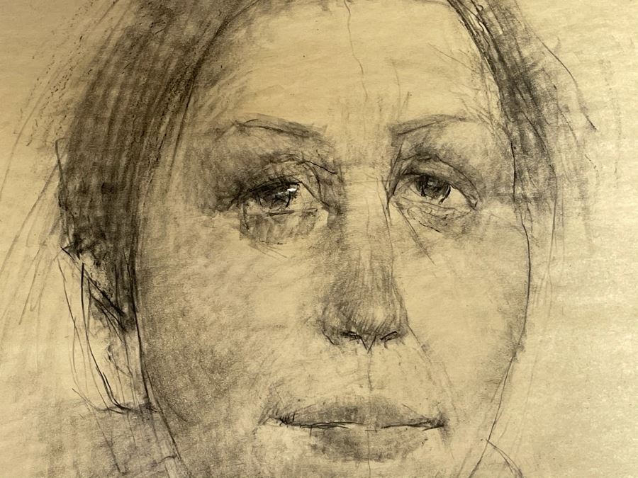 Max Turner Unsigned Original Face Portrait Drawing On Paper Boby 12 X 16 [Photo 6]