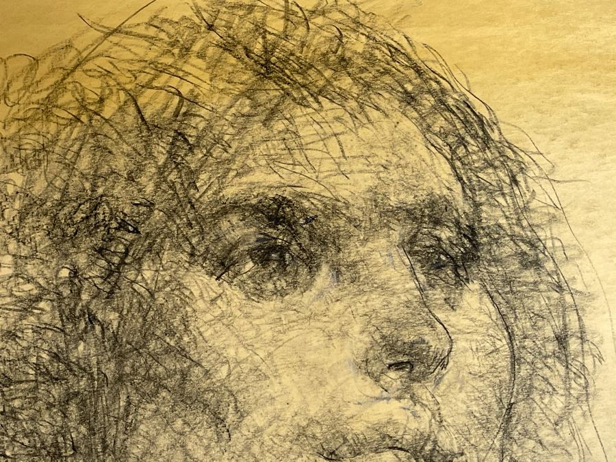 Max Turner Unsigned Original Face Portrait Drawing On Paper 12 X 16 [Photo 5]
