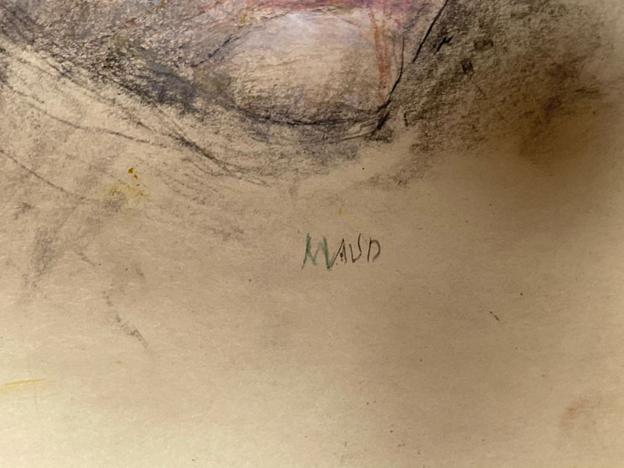 Max Turner Unsigned Original Face Portrait Drawing On Paper Maud 10 X 14 [Photo 10]