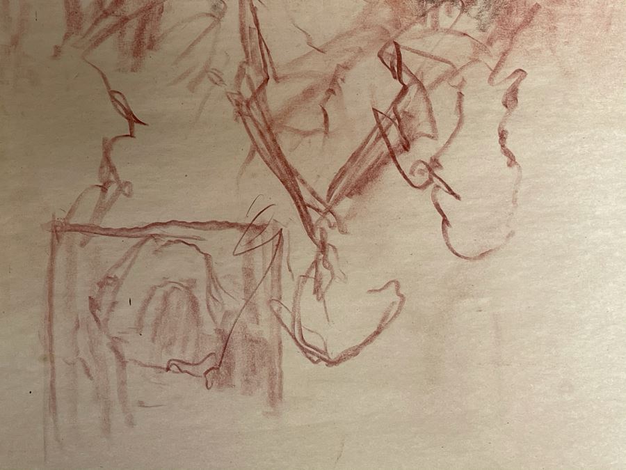 Max Turner Unsigned Original Face Portrait Drawing On Paper 11.5 X 17 [Photo 8]