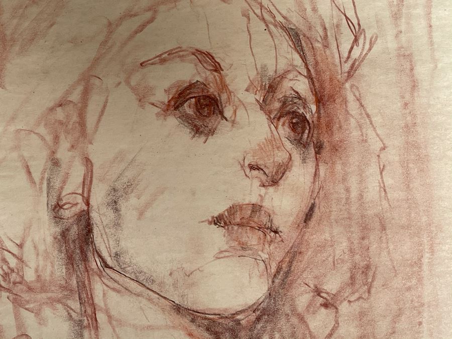 Max Turner Unsigned Original Face Portrait Drawing On Paper 11.5 X 17 [Photo 6]