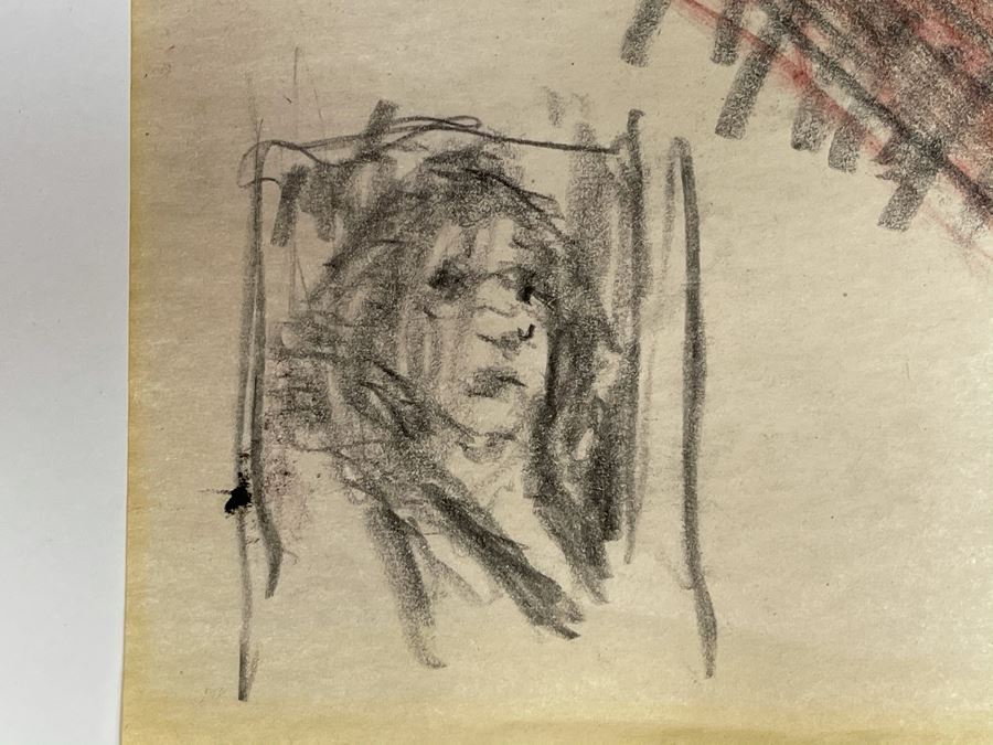 Max Turner Unsigned Original Face Portrait Drawing On Paper 12 X 17 [Photo 6]