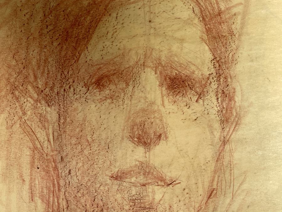 Max Turner Unsigned Original Face Portrait Drawing On Paper (Sketches On Back Of Paper) 11.5 X 17 [Photo 6]