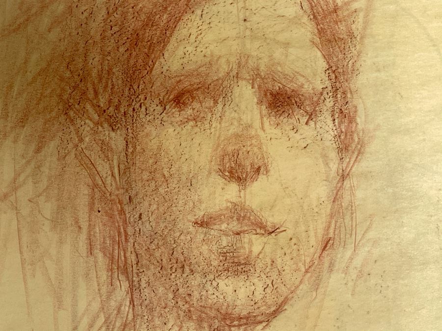Max Turner Unsigned Original Face Portrait Drawing On Paper (Sketches On Back Of Paper) 11.5 X 17 [Photo 5]