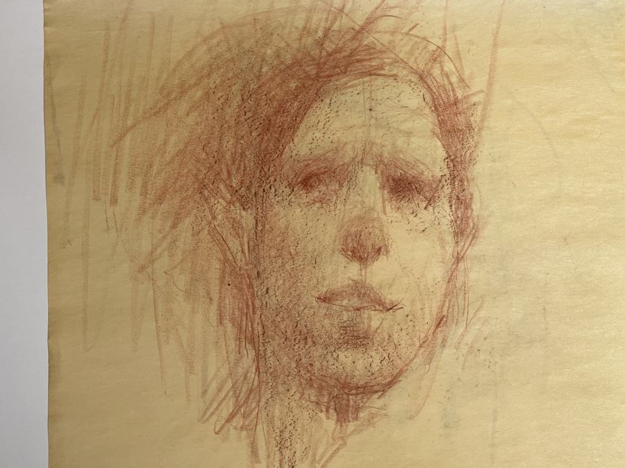 Max Turner Unsigned Original Face Portrait Drawing On Paper (Sketches On Back Of Paper) 11.5 X 17 [Photo 4]