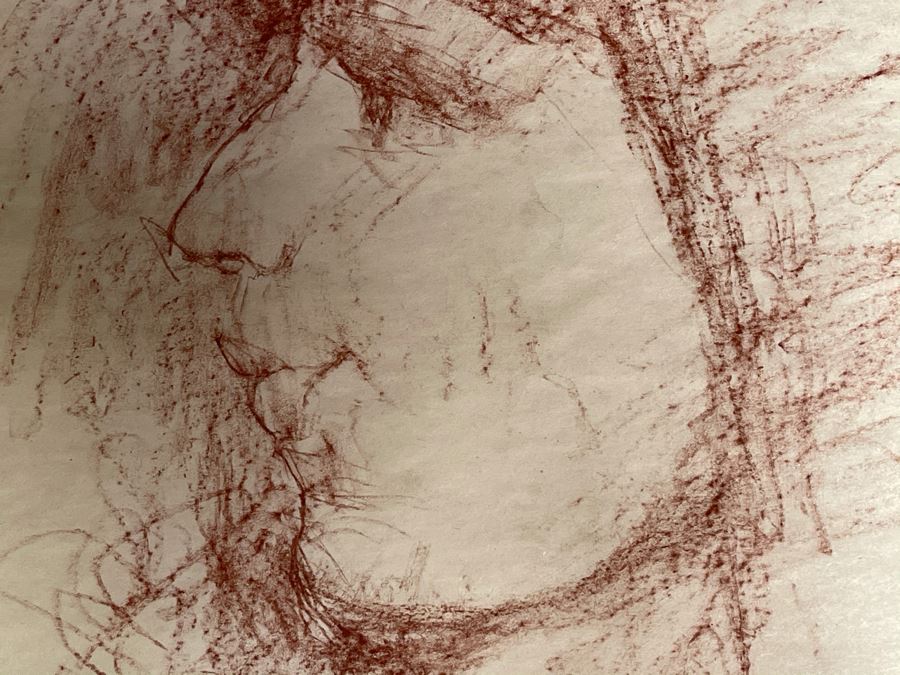 Max Turner Unsigned Original Face Portrait Drawing On Paper 12 X 16 [Photo 6]