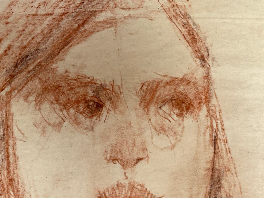 Max Turner Unsigned Original Face Portrait Drawing On Paper 12 X 15 [Photo 5]