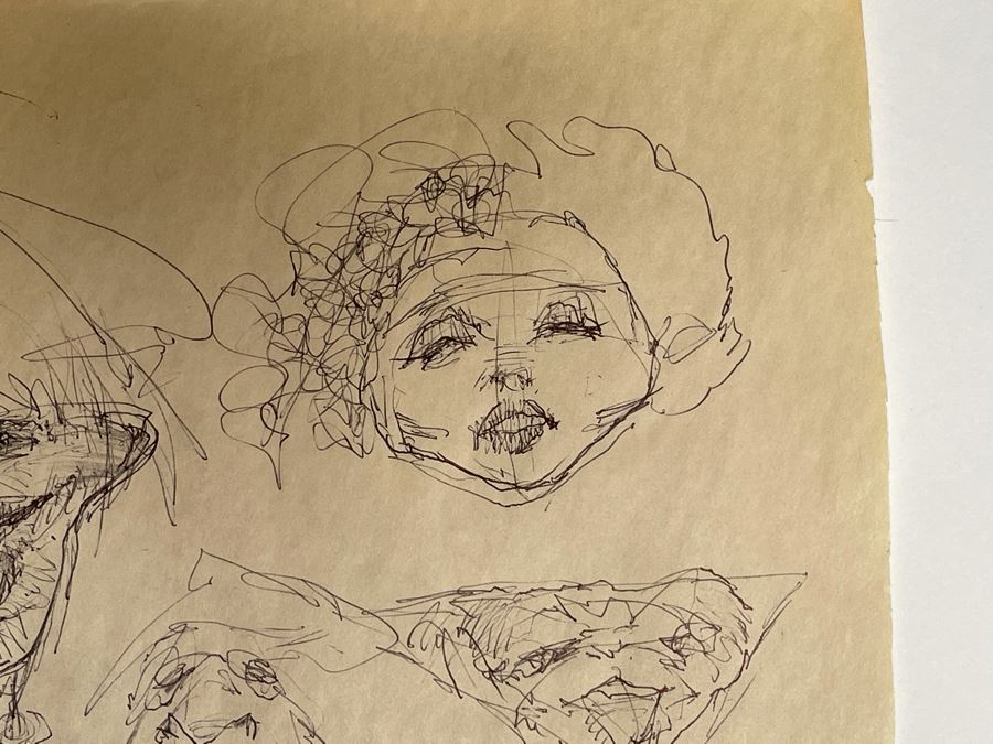 Max Turner Unsigned Original Caricatures Cartoons Drawings On Paper 11 X 17 [Photo 5]