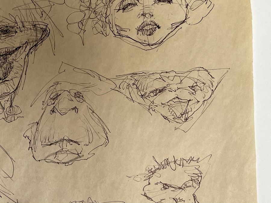 Max Turner Unsigned Original Caricatures Cartoons Drawings On Paper 11 X 17 [Photo 6]