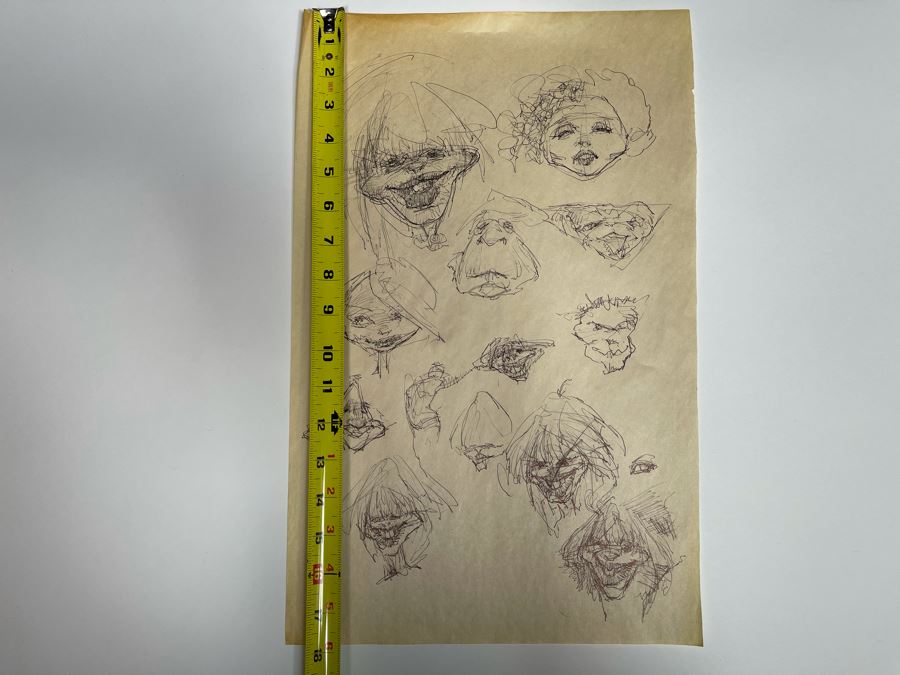 Max Turner Unsigned Original Caricatures Cartoons Drawings On Paper 11 X 17 [Photo 16]