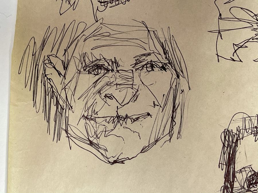 Max Turner Unsigned Original Caricatures Cartoons Drawings On Paper 11 X 17 [Photo 6]