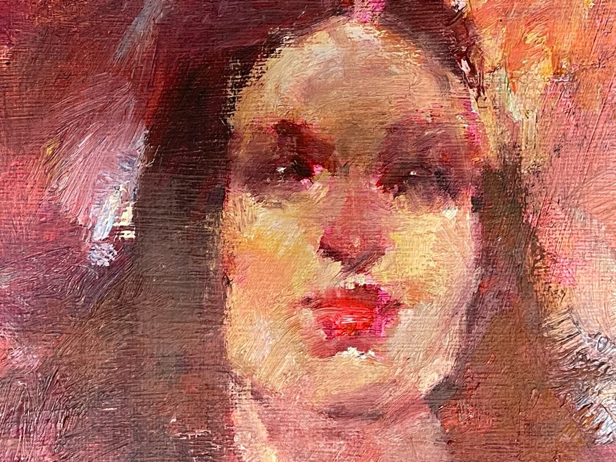 Max Turner Unsigned Original Face Portrait Painting On Canvas 12 X 16 [Photo 7]