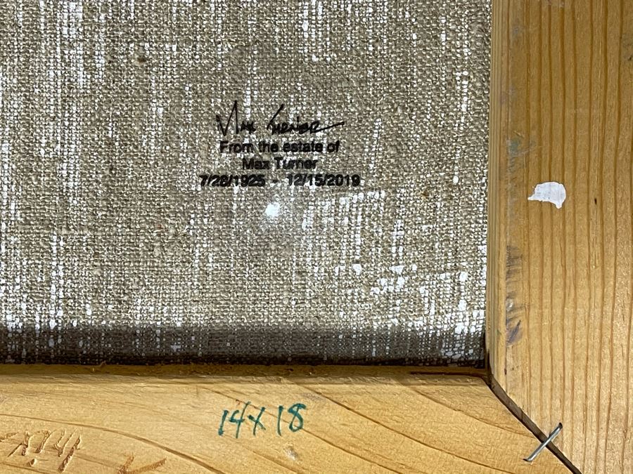 Max Turner Unsigned Original Face Portrait Painting On Canvas 14 X 18 [Photo 8]