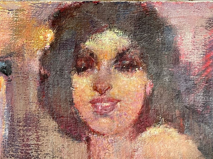 Max Turner Unsigned Original Face Portrait Painting On Canvas 14 X 18 [Photo 5]