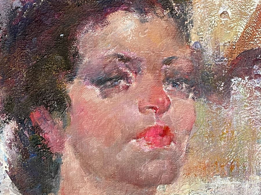 Max Turner Signed Original Face Portrait Painting On Canvas 16 X 20 [Photo 7]