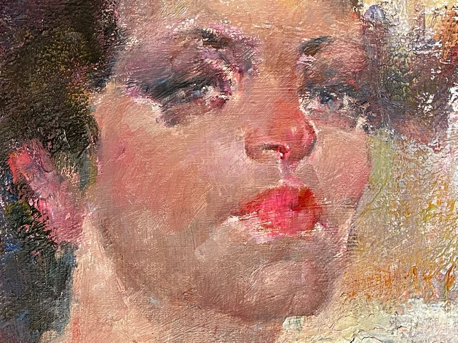 Max Turner Signed Original Face Portrait Painting On Canvas 16 X 20 [Photo 8]