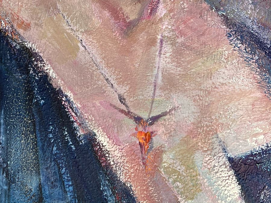 Max Turner Signed Original Face Portrait Painting On Canvas 16 X 20 [Photo 10]