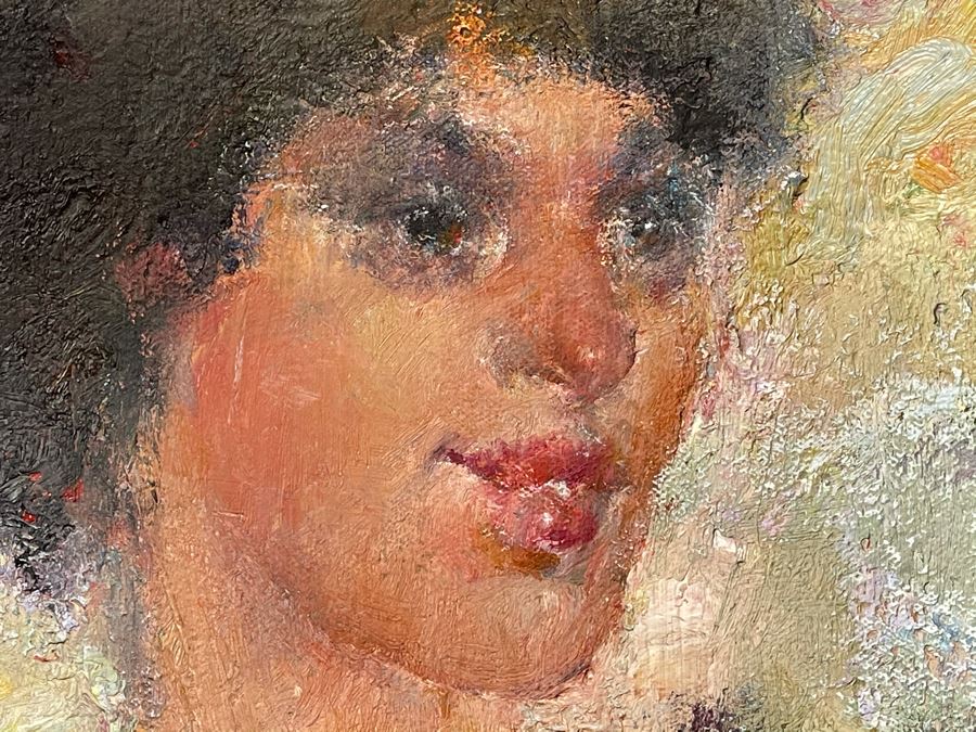 Max Turner Signed Original Face Portrait Painting On Canvas 12 X 16 [Photo 6]