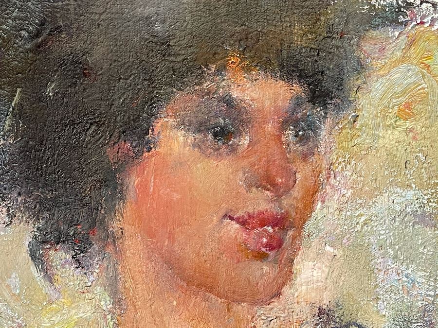 Max Turner Signed Original Face Portrait Painting On Canvas 12 X 16 [Photo 5]