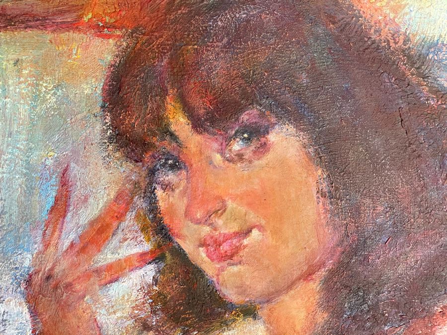 Max Turner Signed Original Face Portrait Painting On Canvas 16 X 20 [Photo 6]