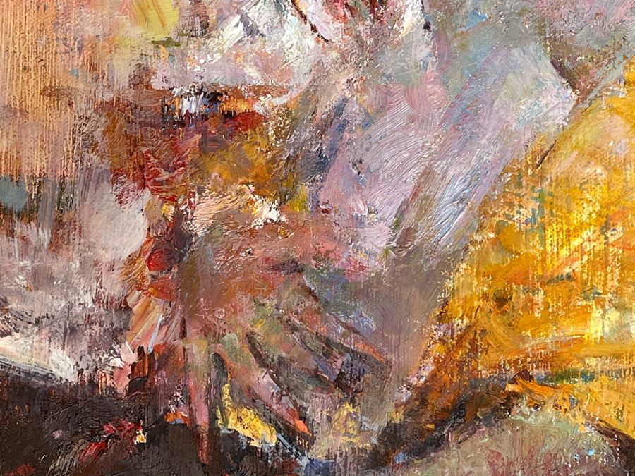 Max Turner Unsigned Original Face Portrait Painting On Canvas 16 X 20 [Photo 8]